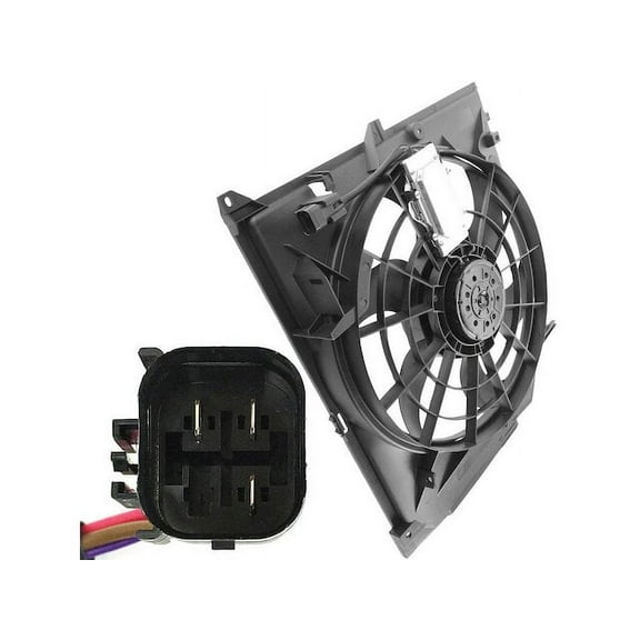 Auxiliary Fan Assembly - Compatible with 2001 - 2006 BMW 325Ci M54 2002 2003 2004 2005