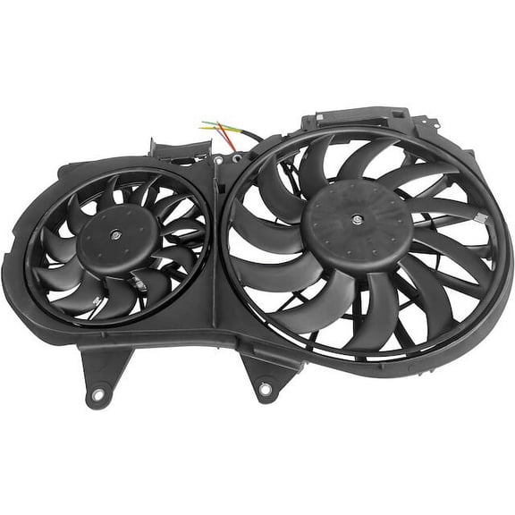 Auxiliary Fan Assembly - Compatible with 2002 - 2009 Audi A4 Quattro Convertible 2003 2004 2005 2006 2007 2008
