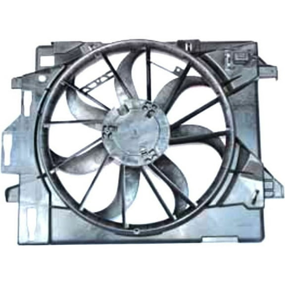 Auxiliary Fan Assembly - Compatible with 2008 - 2016 Chrysler Town & Country 2009 2010 2011 2012 2013 2014 2015