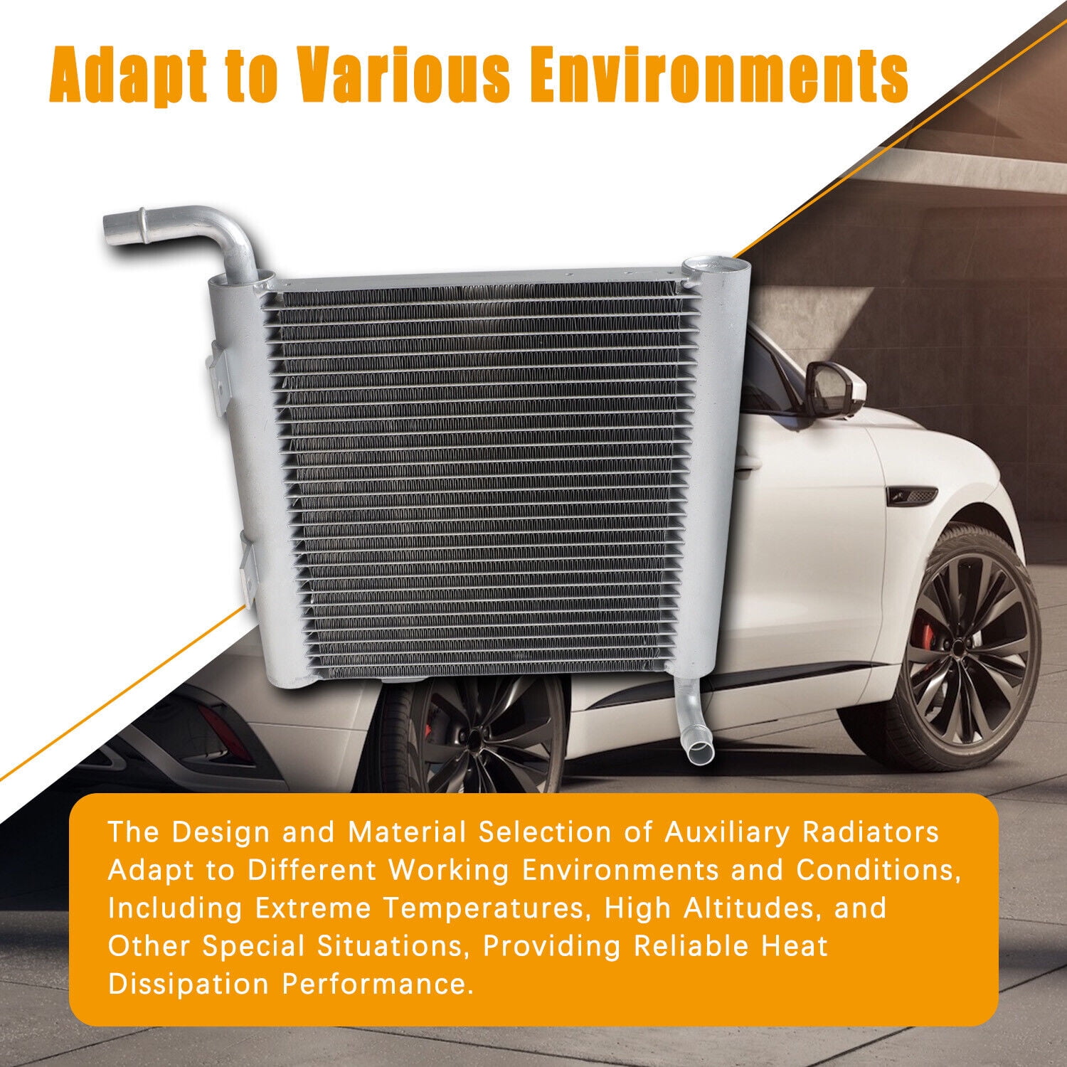 Auxiliary Radiator Front Right Passenger Side for 2017-2021