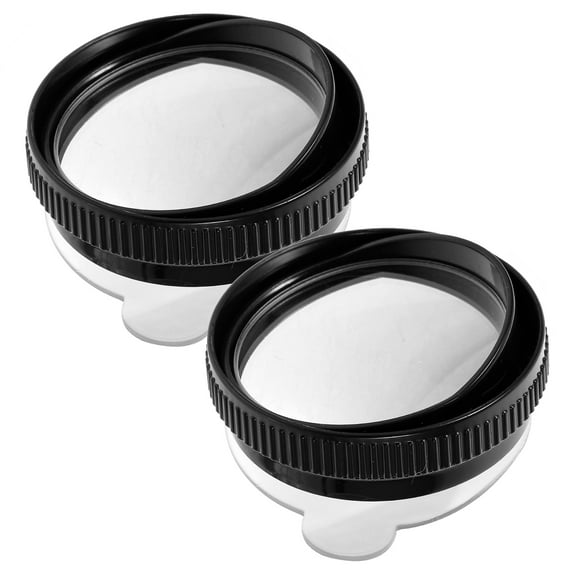 FUEENIRVA 1 Pair Black Car Blind Spot Mirrors with 360° Adjustable Wide Angle, ABS Material for Improved Driving Safety