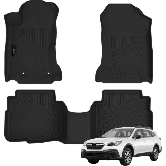 Auxko All Weather Floor Mats Fit for Subaru Outback 2020-2025 & Legacy 2020-2025 TPE Liners Accessories All Season Guard Odorless Floor Liner for Outback/Legacy 2025 2024 2023 2022 2021 2020 Black