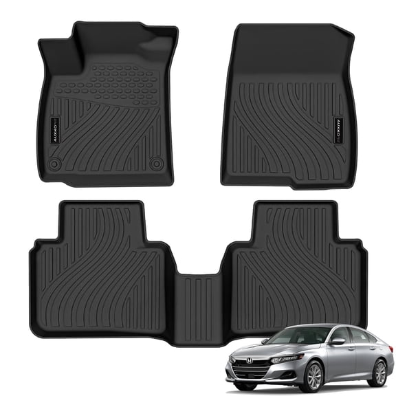 Auxko All Weather Floor Mats Fits for Honda Accord 2018-2022 TPE Rubber Liners Accessoires for Accord 2018-2022 All Season Guard Odorless Anti-Slip Mats for 1st & 2nd Row Visit the AUXKO Store