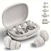 AuyeeSnc Ear Plugs for Sleeping, 50dB Noise Cancelling Earbuds with 8 Tips+4 Bonus Double-Layer Tips for Concerts, Shooting, Travel, Snoring, Silicone Hearing Protection Reusable, White