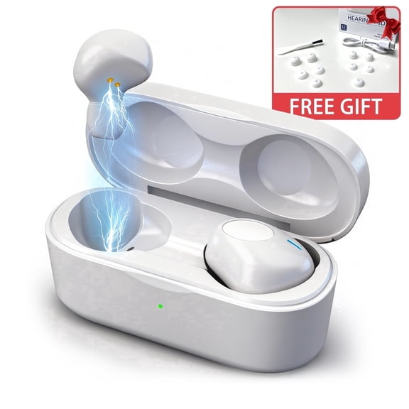 AuyeeSnc OTC Hearing Aids: 32-Channel Digital Chip,AI Adaptive,Noise Reduction,Portable Charge,Adults,Women, Men,Elder Hearing Amplifiers for Hearing Loss,4 Modes, 5 Volume Levels, 120Hrs Battery Lif