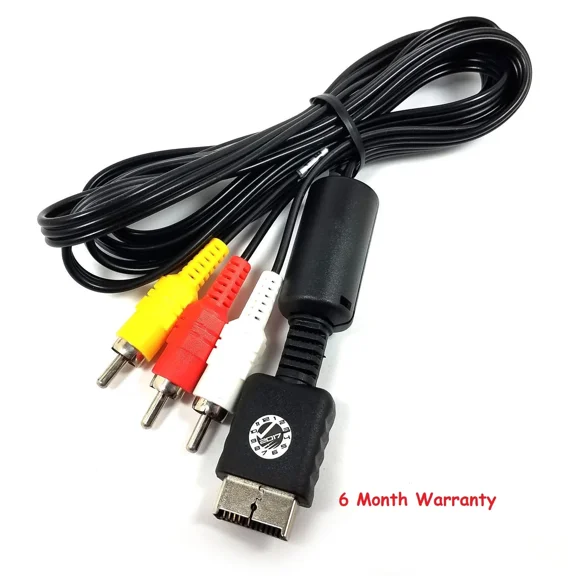 Av Video Audio Cable For Sony Playstation 1,2,3 "6 Month Warranty"