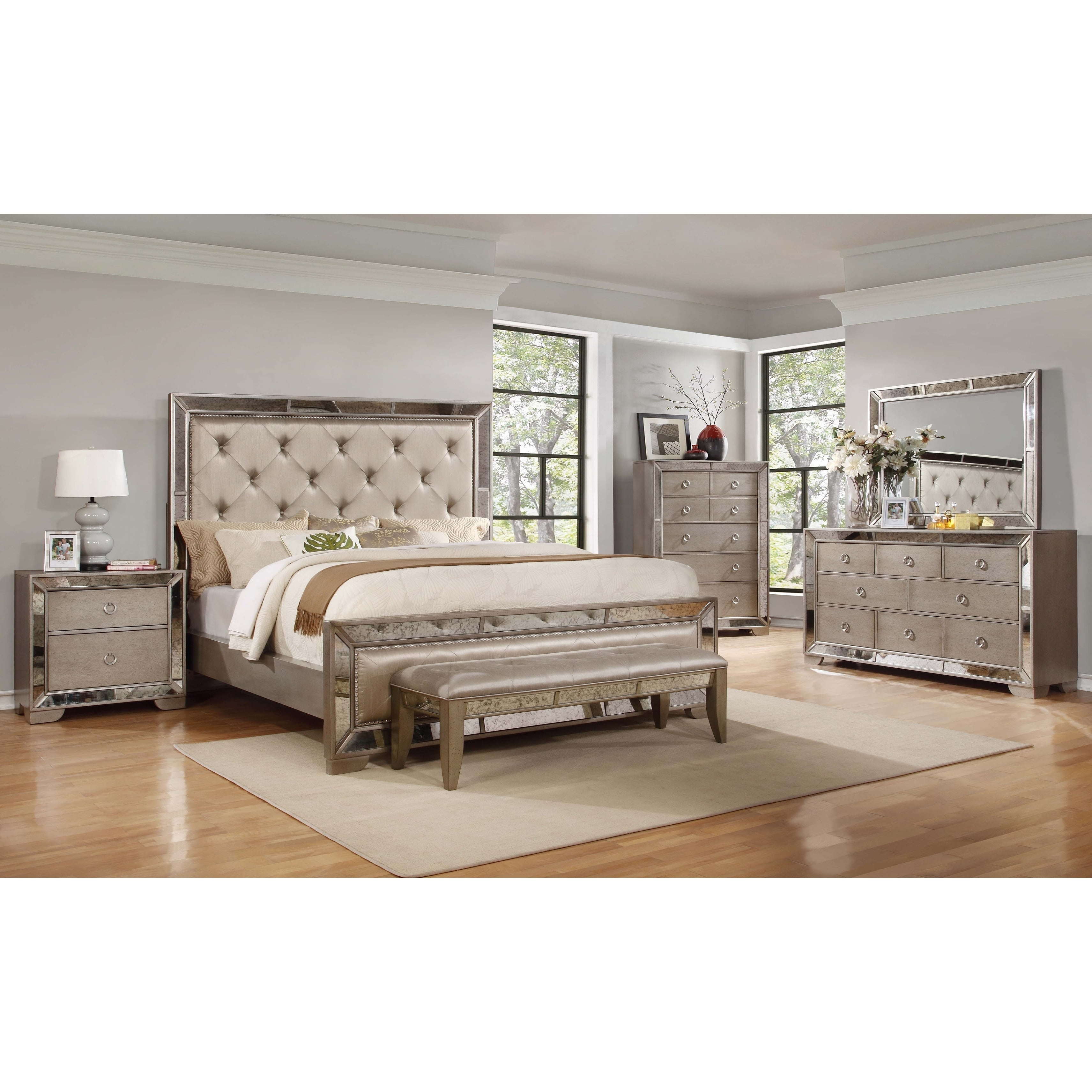 Ava 6 Pcs Bedroom Set, Queen