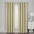 thumbnail image 1 of Ava Blackout Weave Grommet Curtain Panels With Tie Backs Pair ( Set Of 2) - W108" X L84" Pair - Beige, 1 of 5