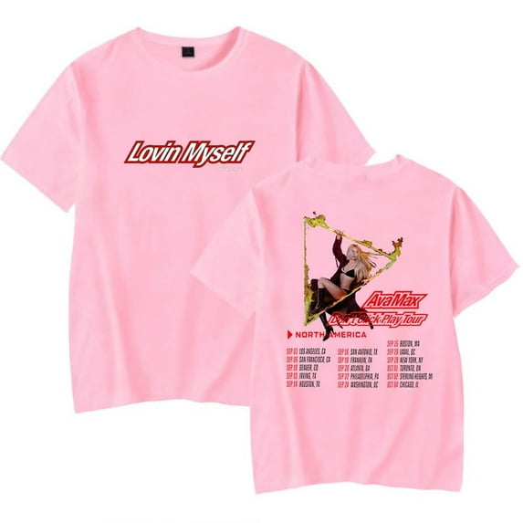 Ava Max Don't Click Play Tour 2025 T-Shirt Unisex Short Sleeve Round Neck Tee Streetwear