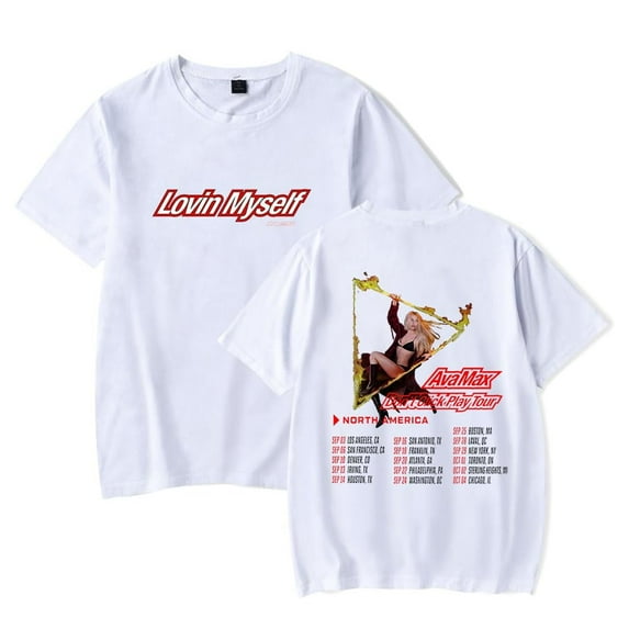 Ava Max Don't Click Play Tour 2025 T-Shirt Unisex Short Sleeve Round Neck Tee Streetwear
