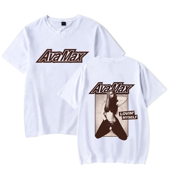 Ava Max Lovin Myself T-shirts Merch Women Men Clothes Trend Casual Short Sleeve Top