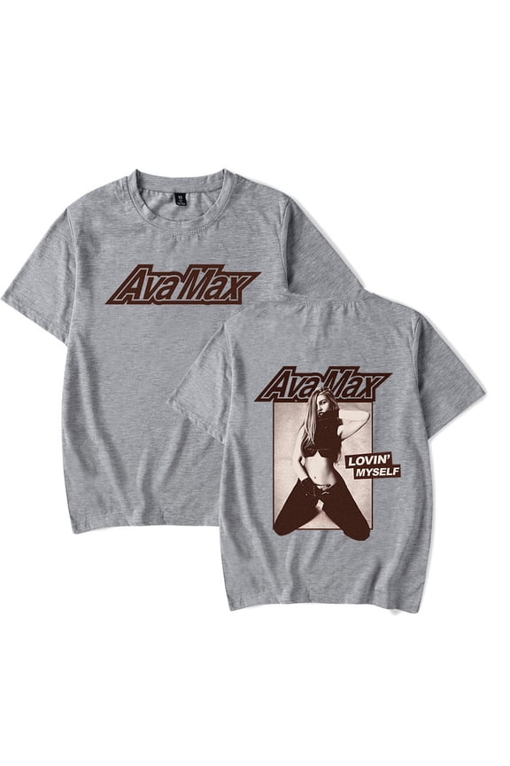 Ava Max Lovin Myself T-shirts Merch Women Men Clothes Trend Casual Short Sleeve Top
