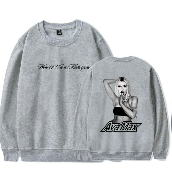 Ava Max Now I am a masterpiece 2025 Merch crew neck sweatshirt Long sleeve Fashion Casual Hooded Sweatshirts