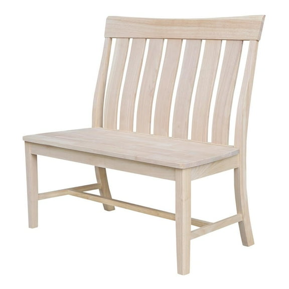 International Concepts Ava Solid Wood Bench - Unfinished