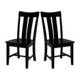 thumbnail image 1 of International Concepts Ava Solid Wood Dining Chairs - Set of 2 in Black, 1 of 11