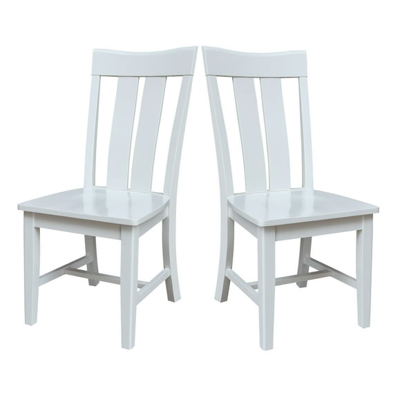 Ava Solid Wood Dining Chairs - Set of 2 in White