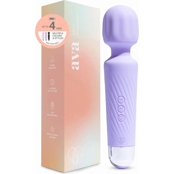 Ava Vibrator Sex Toys Battery Life 4 Hours | Water Resistant Body Safe Silicone | Clitoral Vibrators Couples Sex Toy with Multi Patterns & speeds Vibrator for Women - Purple