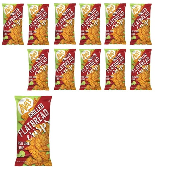 Ava's Red Chili Lime Grilled Flatbread Crisps, 6.5 OZ , 12 Pack