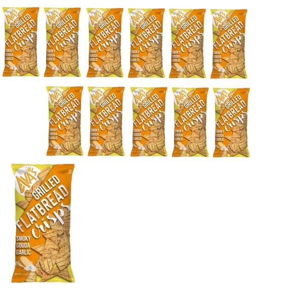 Ava's Smoky Gouda Garlic Grilled Flatbread Crisps, 6.5 OZ , 12 Pack