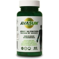 AvaSun Joint Health Support Supplement, Backed by Science, Avocado Soy Unsaponifiable, 300Mg ASU, Plant Based, Dairy Free, Gluten Free, Non-GMO, 60 Daily Capsules per Bottle (2 Month Supply)
