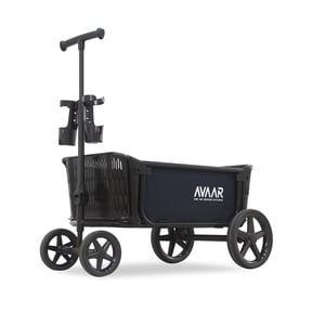 Avaar Collapsible Wagon Cart Foldable, 400lbs Heavy Duty Folding Wagon w/ All-Terrain Wheels, Indigo Blue