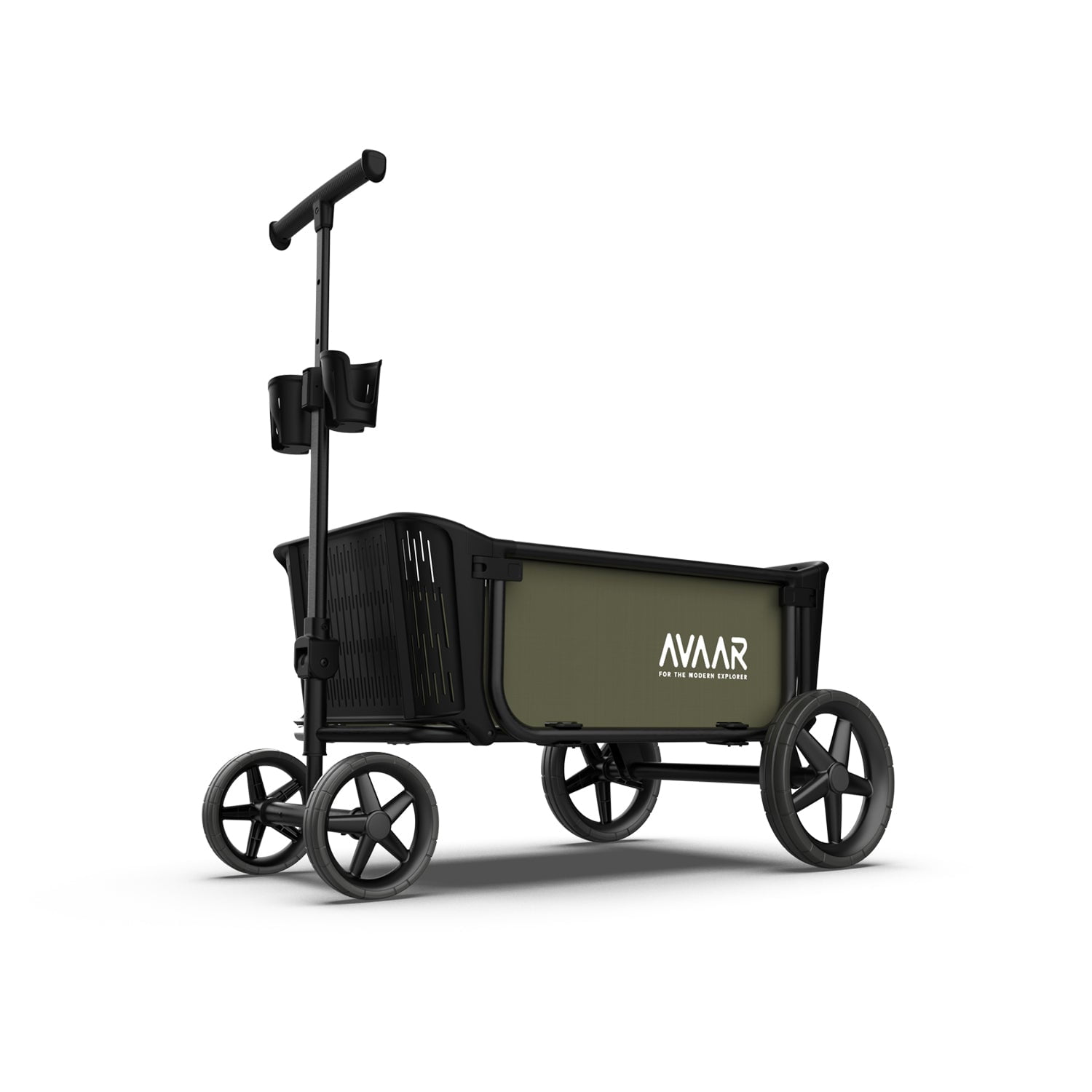Avaar Collapsible Wagon Cart, Portable Utility Cart for Camping, Beach, Picnic, Shopping, Sports, and Grocery Transport, Green