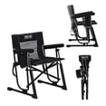 thumbnail image 1 of Avaar Outdoor Folding Rocking Camp Chair w/Cup Holder, 400lbs Capacity, Black, 1 of 10