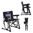 thumbnail image 1 of Avaar Outdoor Folding Rocking Camp Chair w/Cup Holder, 400lbs Capacity, Indigo Blue, 1 of 9