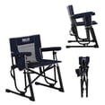 thumbnail image 1 of Avaar Outdoor Folding Rocking Camp Chair w/Cup Holder, 400lbs Capacity, Indigo Blue, 1 of 9