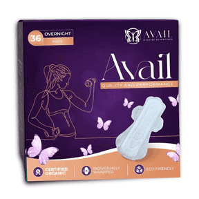Avail Overnight Pads, Organic Cotton, Heavy Flow, Leak-Proof, Count - 36
