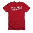 thumbnail image 1 of Available For Rent Funny Joke  Adult Slim T-Shirt, 1 of 1