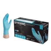 GLOVEWORKS Blue Nitrile Disposable Gloves, Size Medium, 100 Count, Medium-Duty