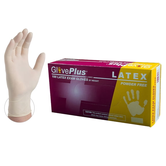 Ivory Latex Exam Disposable Gloves