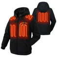 thumbnail image 1 of Venustas Unisex Heated Zip-Up Hoodie with Battery, Electric Heating Fleece Jacket for Men & Women, Winter Warm Sweatshirt (Black, XS), 1 of 10