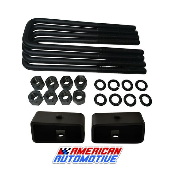 Avalanche 2500 2WD 3" Rear Suspension Lift Solid Steel Blocks + 12" U Bolts