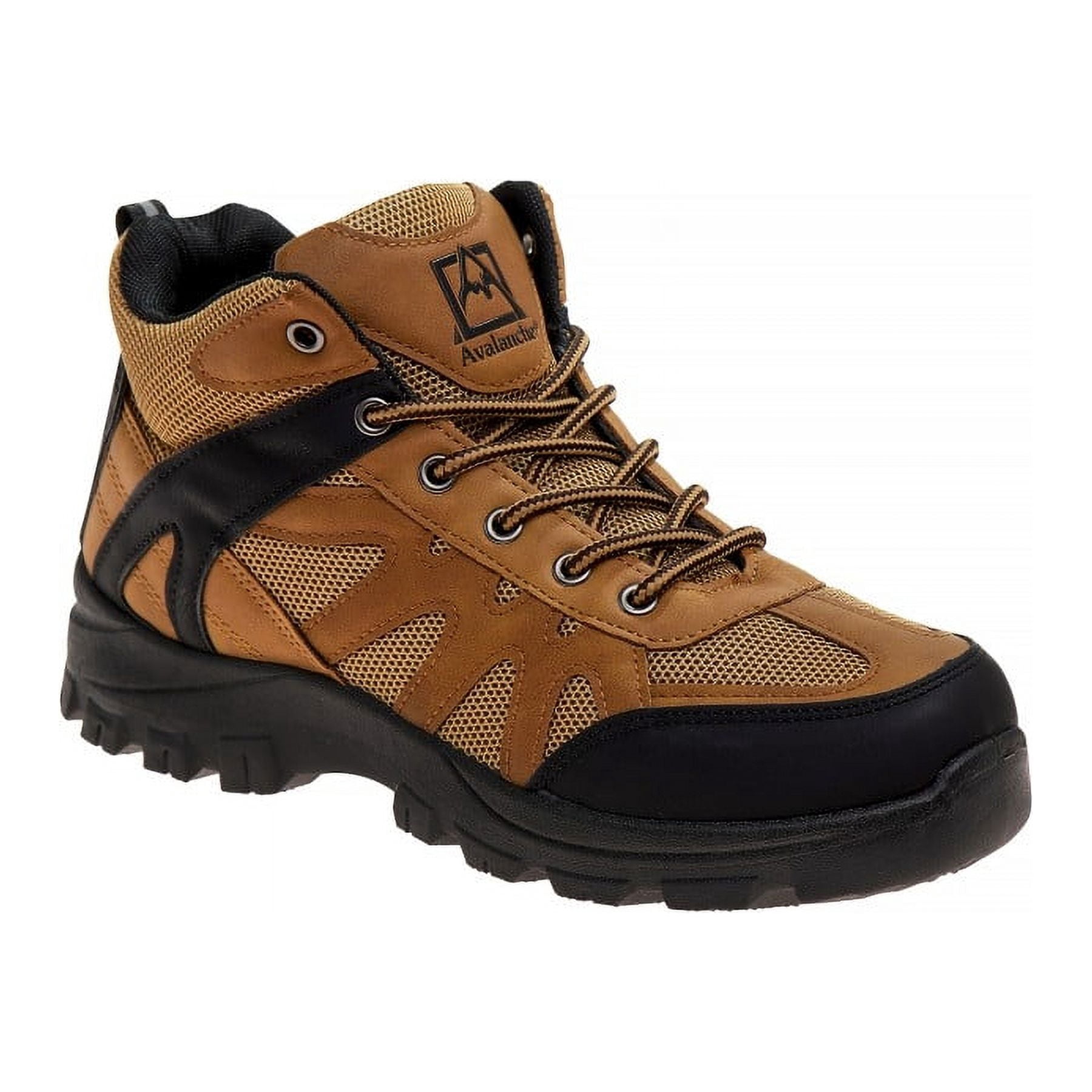 Avalanche Adult Men Hiking Boots , Tan Black- 9.5
