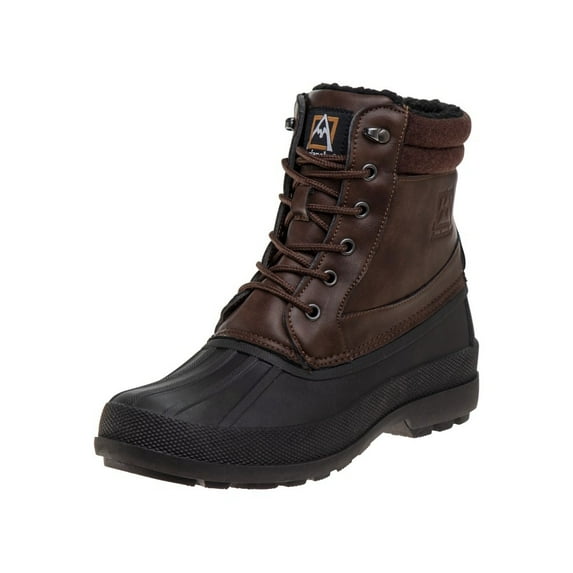 Avalanche Adult Men Waterproof Snow Boots - Black/Brown, 8