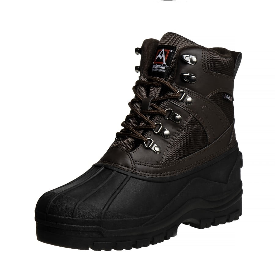 Avalanche Adult  Men Waterproof Snow Boots - Brown, 10