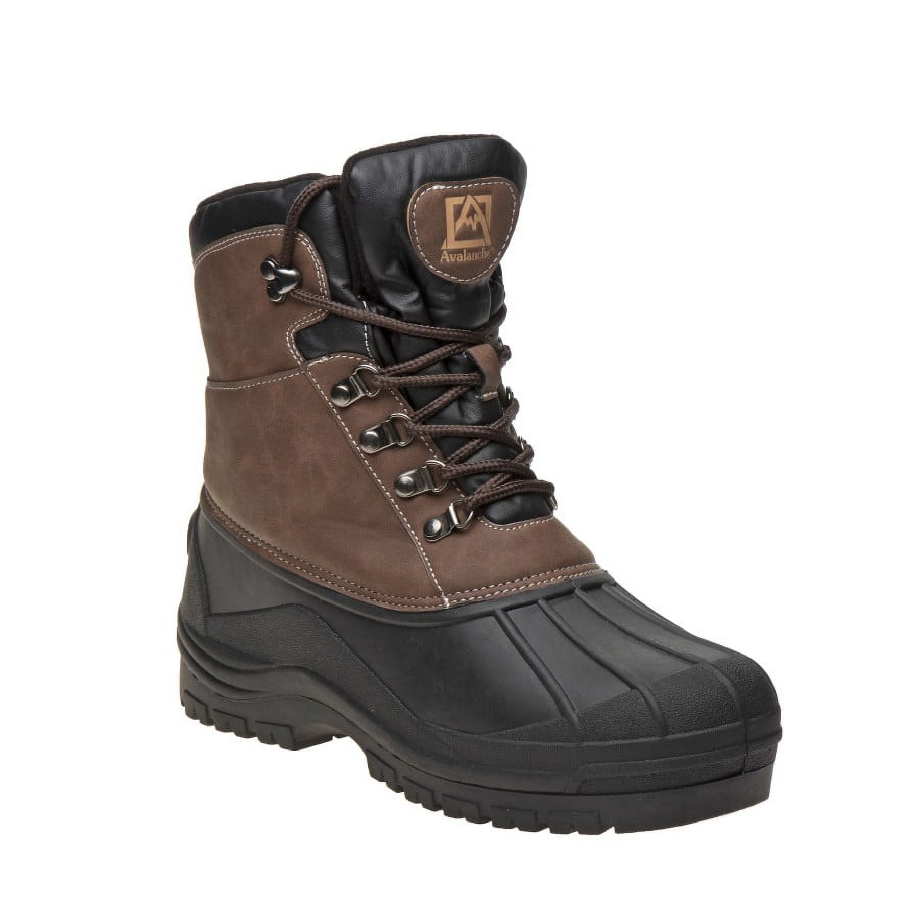 Avalanche Adult  Men Waterproof Snow Boots - Brown/Black, 9