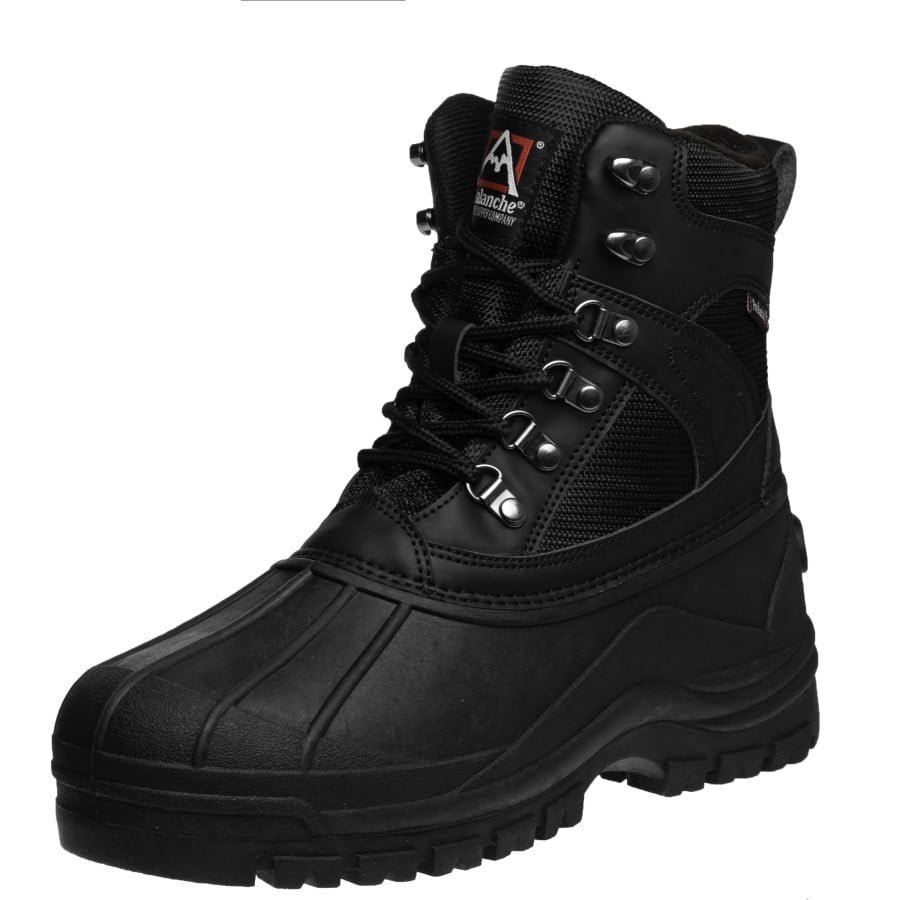 Avalanche Adult Waterproof Snow Boots for men - Black, 11