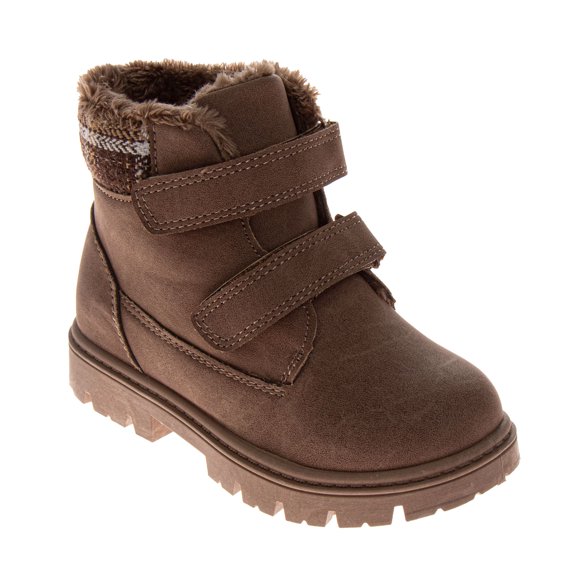 Avalanche Boys’ Mid-Top Winter Boots, Double Strap Cozy Casual Outdoor Boots (Toddler/Little Kid)