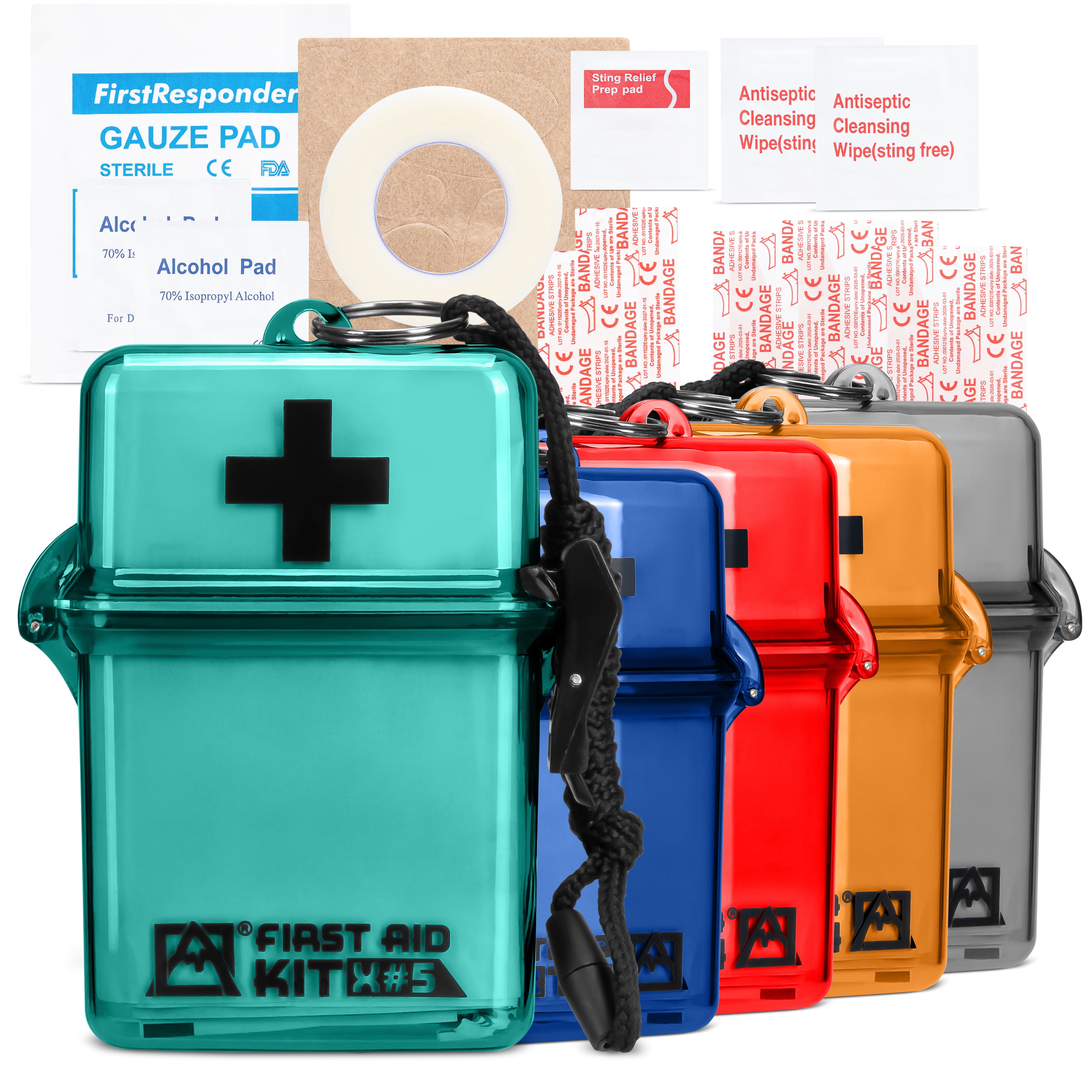 Avalanche Camping Mini First Aid Kit, 30PCS | Turquoise - Walmart.com