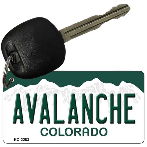 Avalanche Colorado State License Plate Novelty Metal Key Chain KC-2283 3" x 1.5" Key Chain (KC)