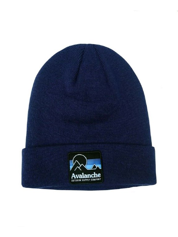 Hiking Marled Knit Cuff Beanie One Size Navy - AM5-0926