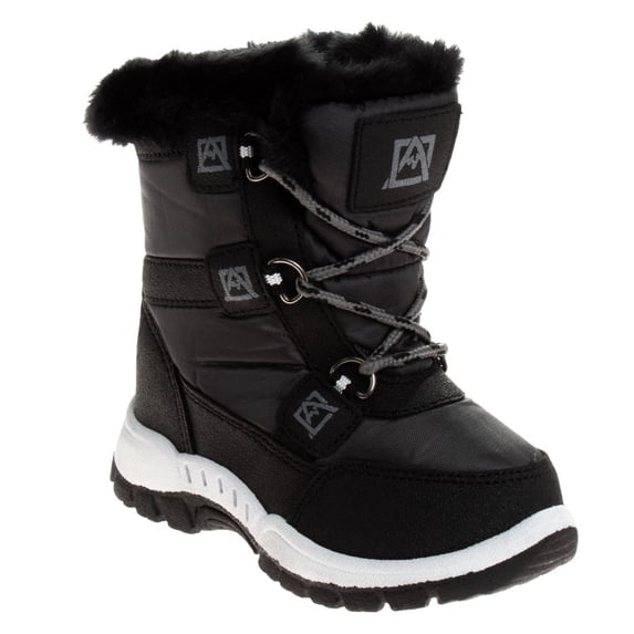 Avalanche Little Kids Boys Snow Boots, Black Gray, 2