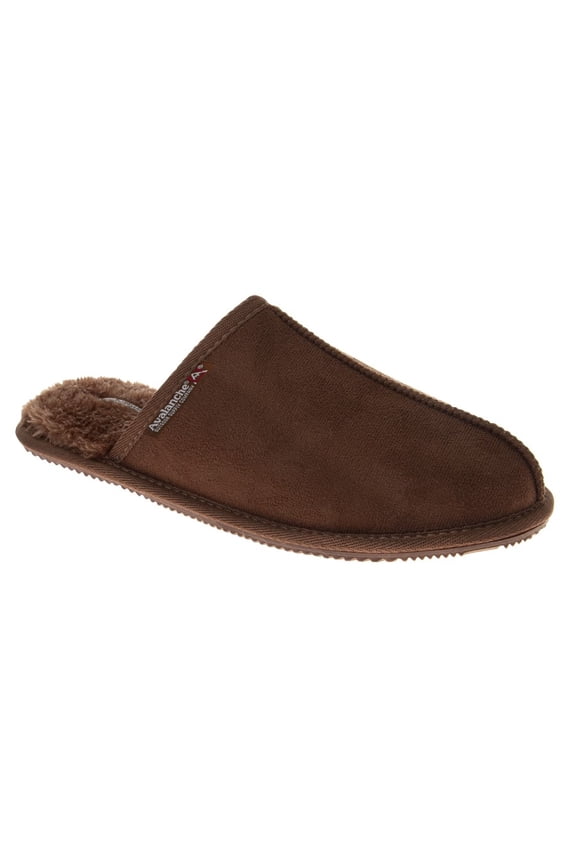 Men Cozy Suede Slippers, Brown, Size: 13