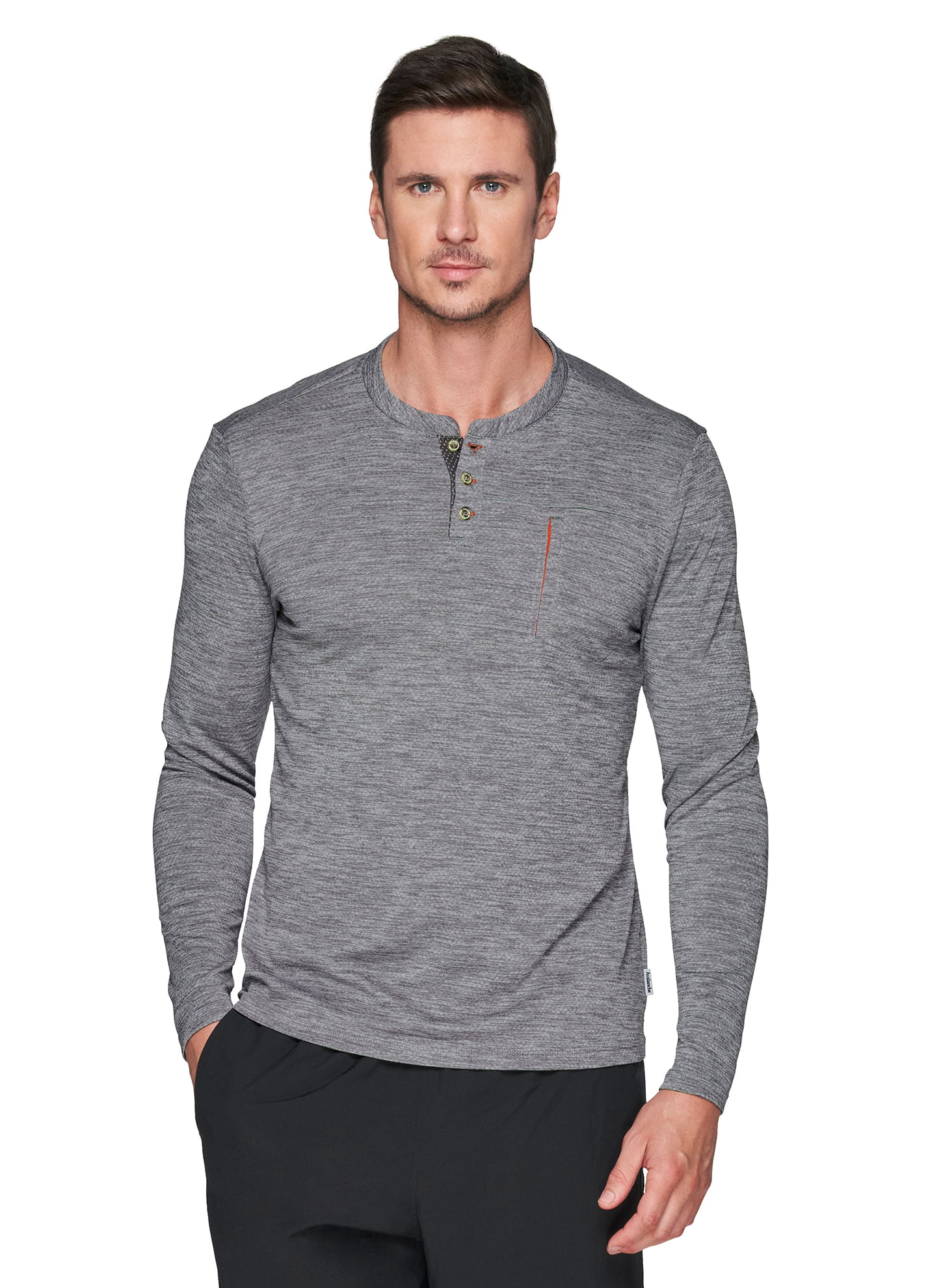 Avalanche Men's Athletic Fit Long Sleeve Henley Hiking Shirt With