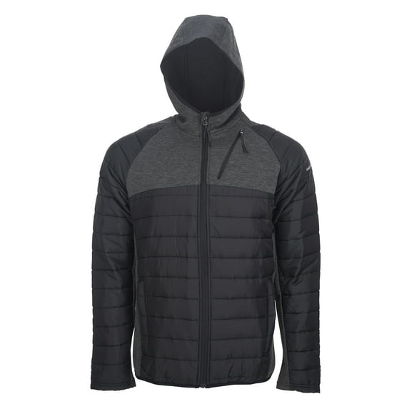 Avalanche Men's Insulated Combo Woven Knit Jacket Hoodie With Zipper Pockets