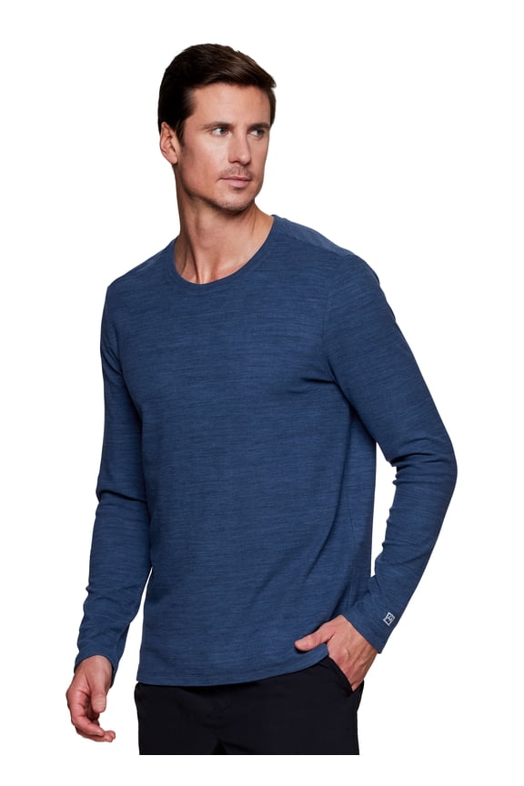 Men's Lightweight Crewneck Fleece Pullover with Zipper Pocket