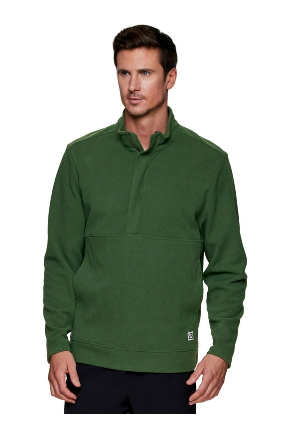 Men's Lightweight Textured Fleece 1/4 Zip Sweatshirt with Pockets